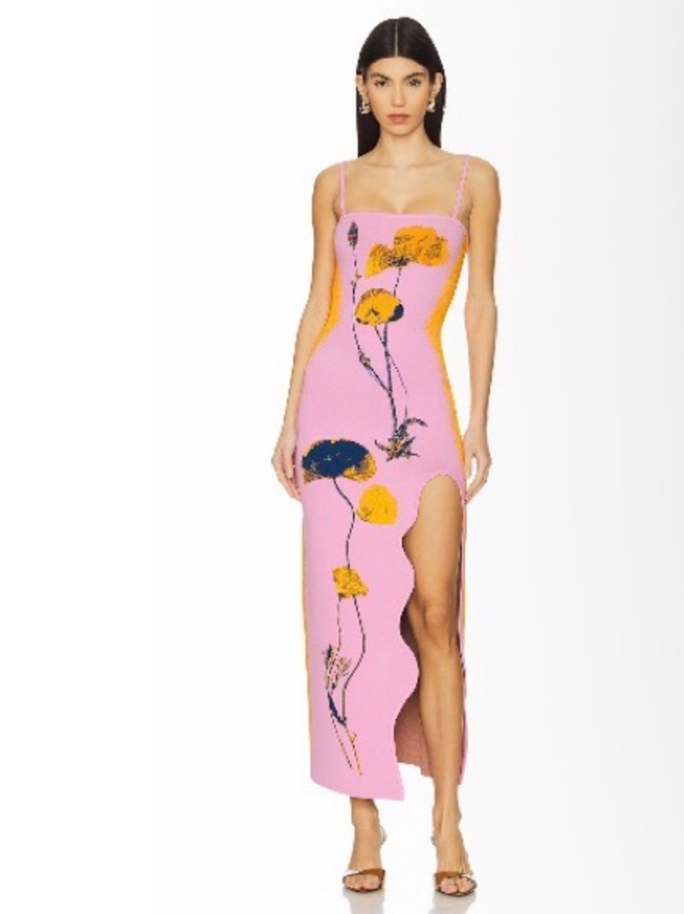 IRIS FLOWER PRINT MAXI TANK DRESS